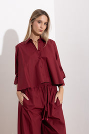 Oversized cotton shirt