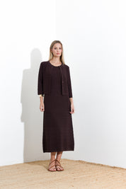 Viscose knit cardigan