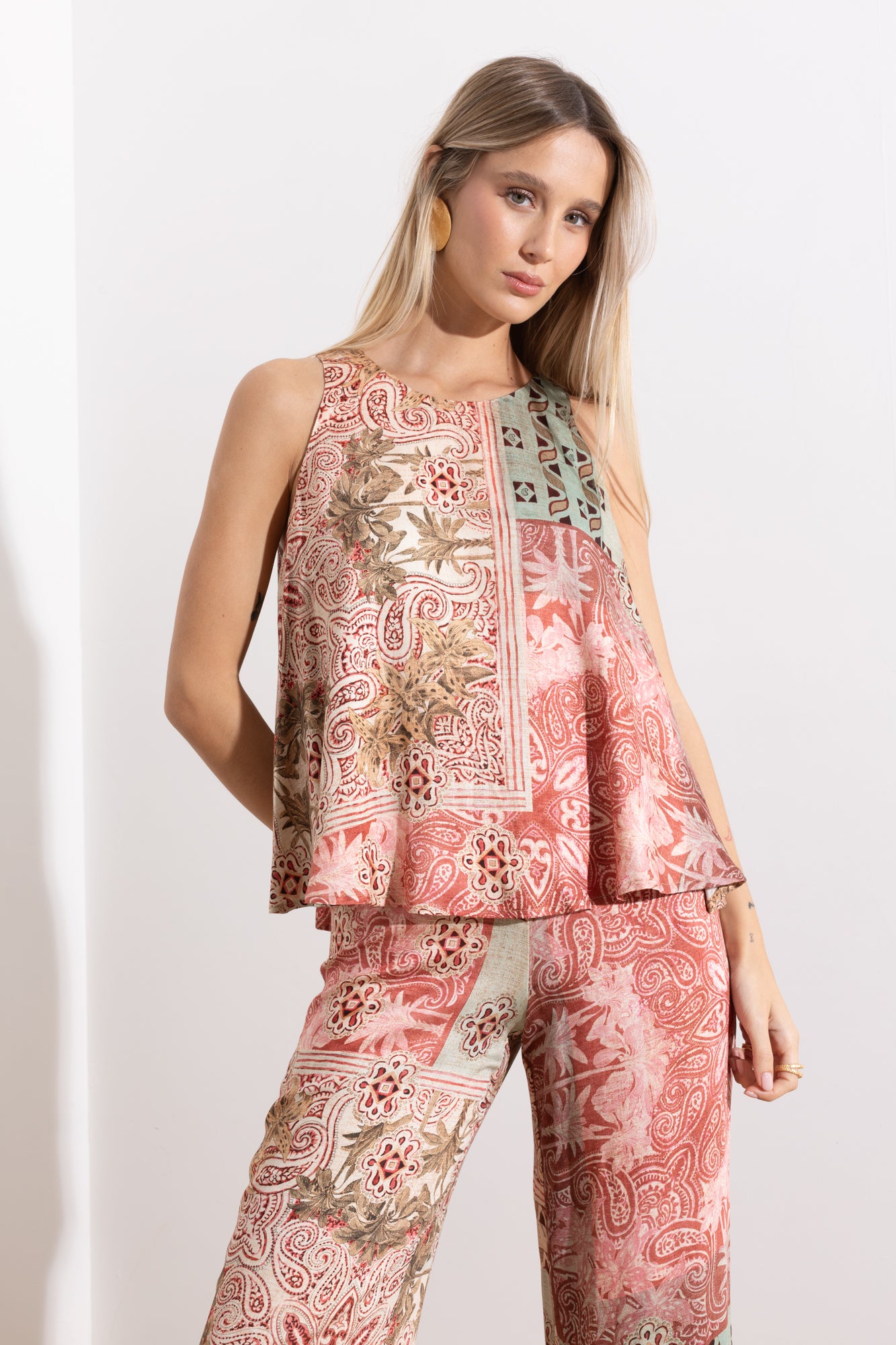 Top smanicato stampa patch
