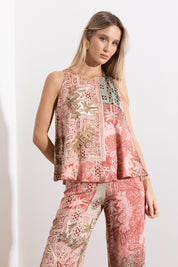 Top smanicato stampa patch