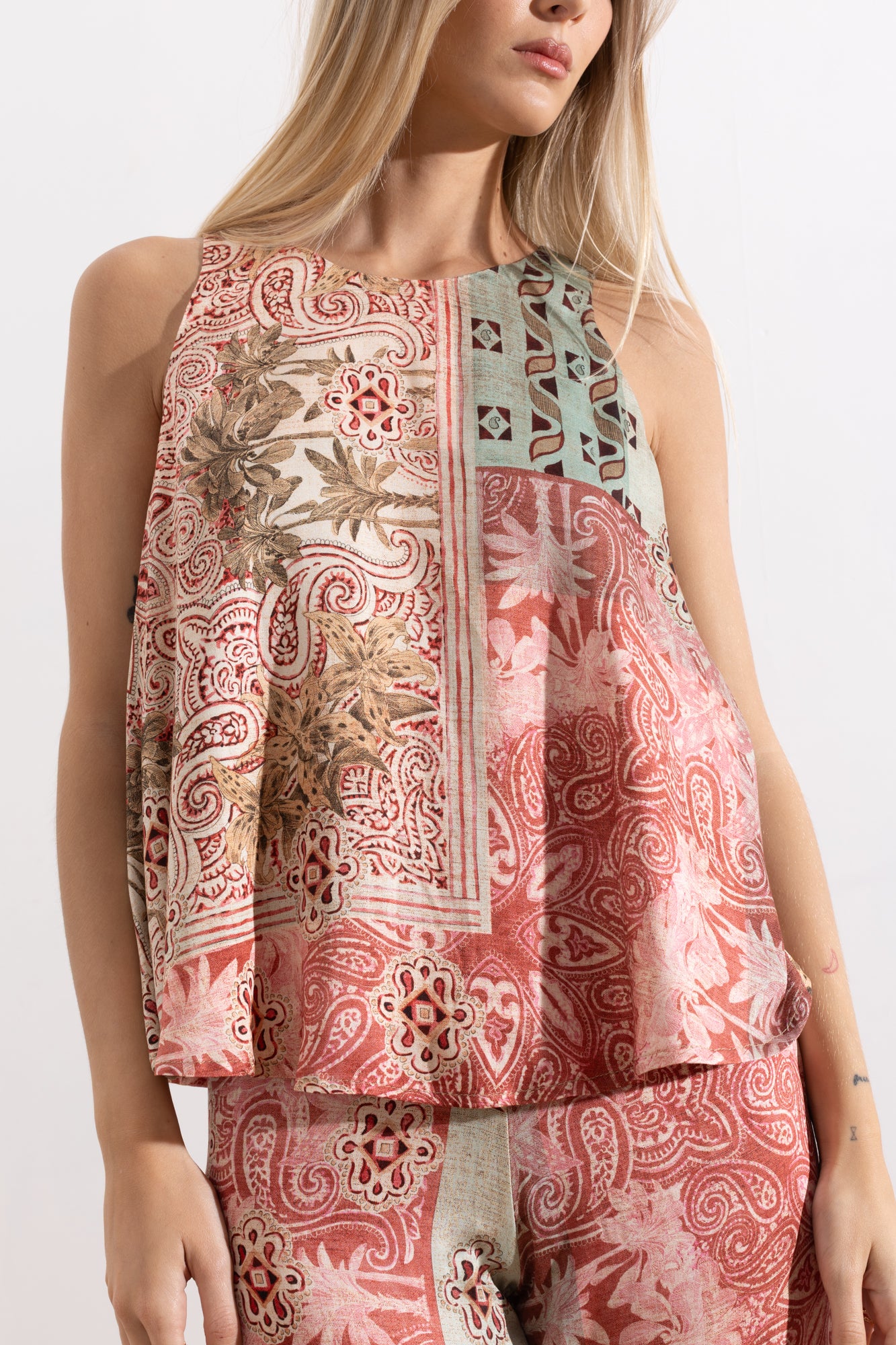 Top smanicato stampa patch