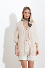 Cardigan con micro paillettes