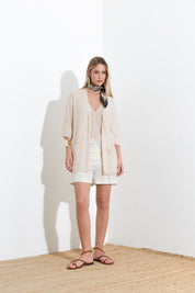 Cardigan con micro paillettes