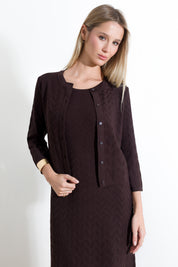 Viscose knit cardigan