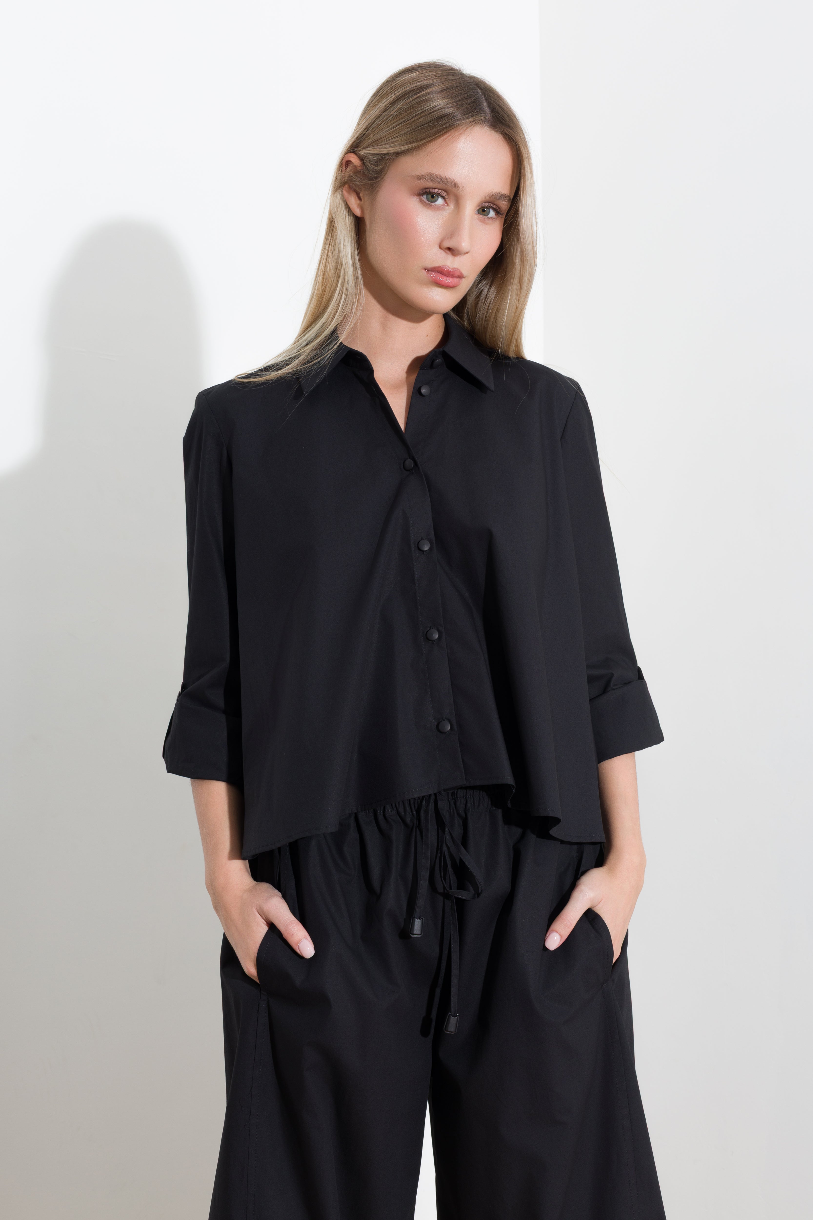 Oversized cotton shirt