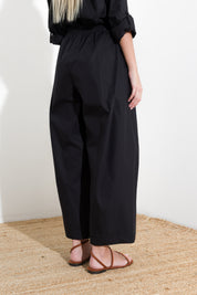 Pantalone over in cotone con coulisse