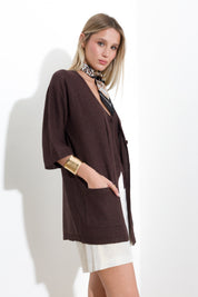 Cardigan con micro paillettes