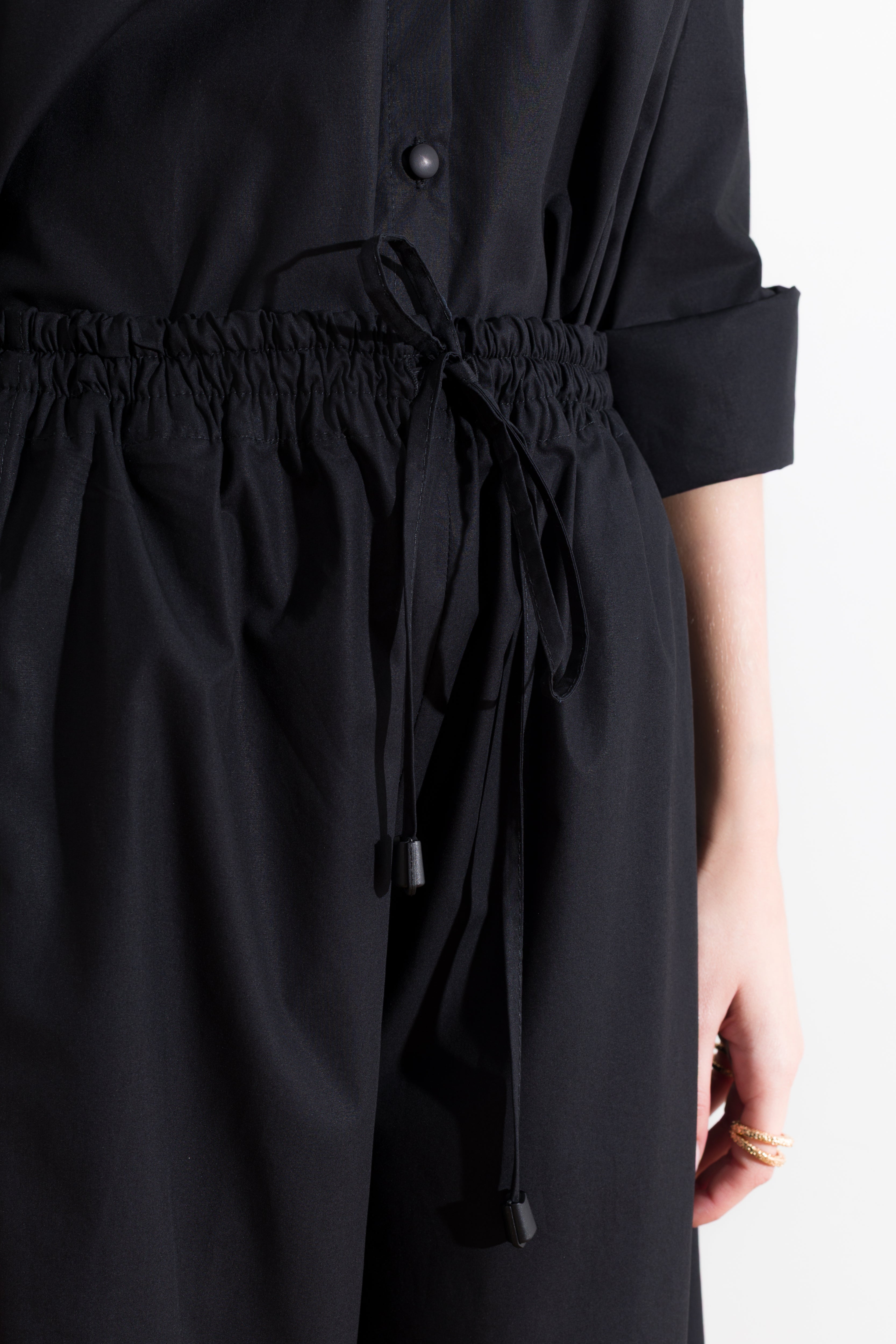 Pantalone over in cotone con coulisse