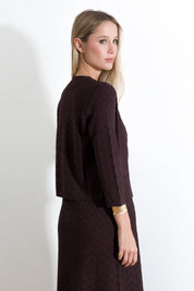Viscose knit cardigan