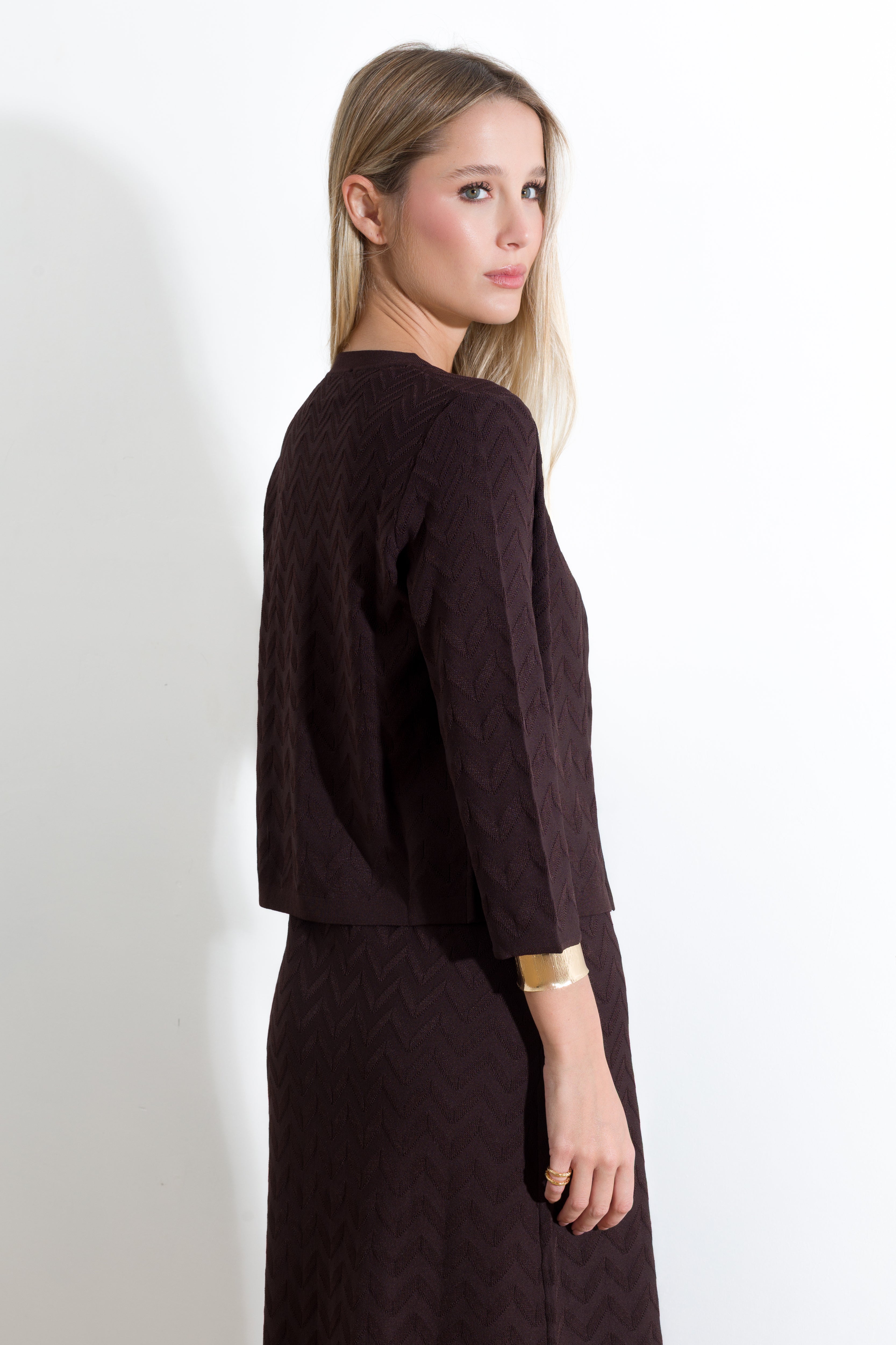 Viscose knit cardigan
