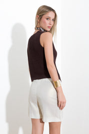 Gilet con micro paillettes