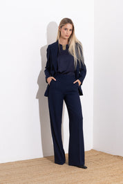 Diagonal fluid trousers