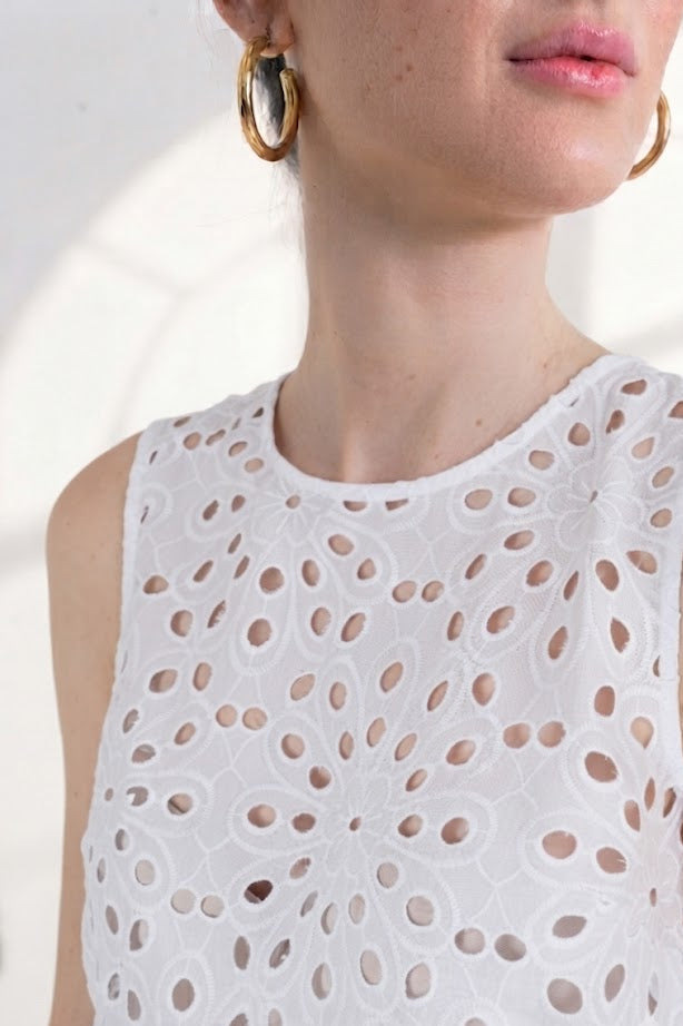 Crop top sangallo