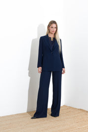 Diagonal fluid trousers