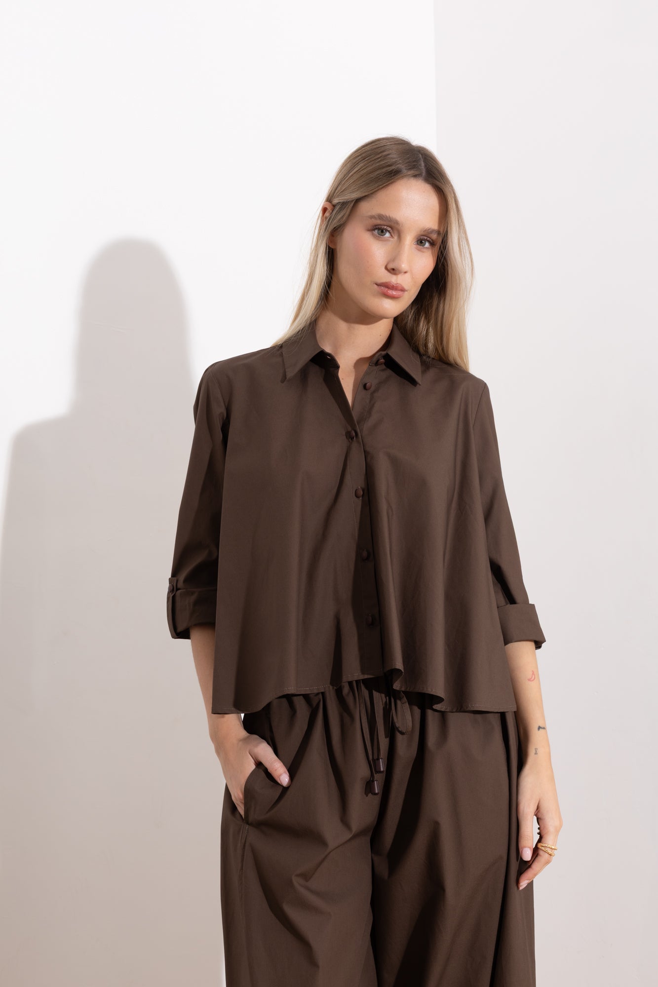 Camicia over in cotone