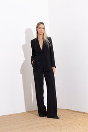 Single-breasted jacket in flowing diagonal