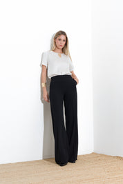 Pantalone in fluido diagonale