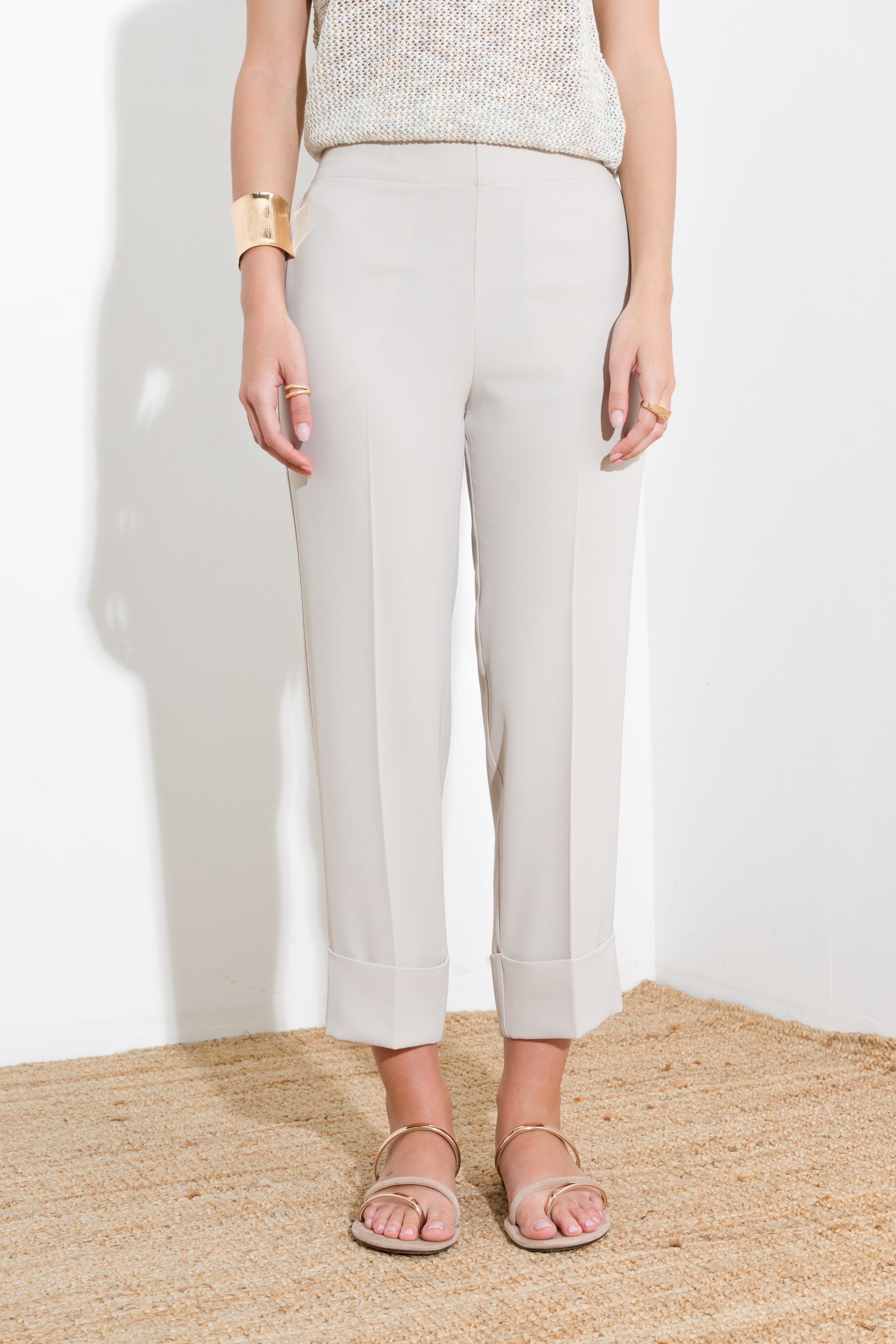 Pantalone con risvolto