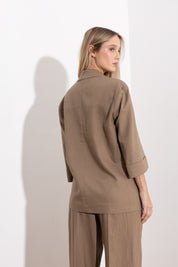 Viscose linen jacket