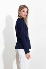 Viscose stockinette stitch cardigan