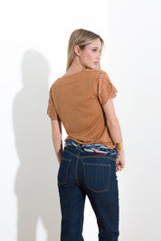 Slub viscose t-shirt