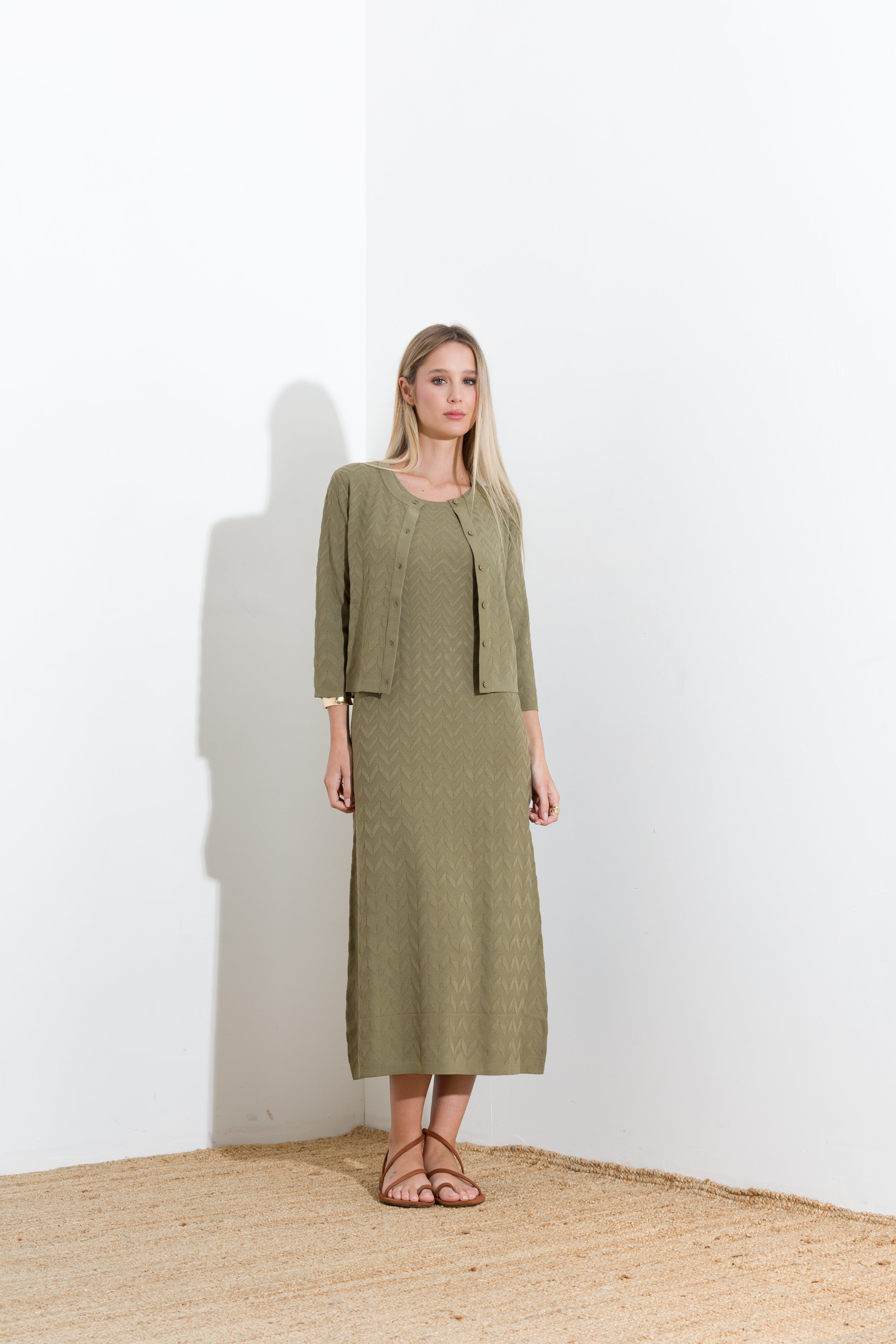 Knitted viscose cardigan