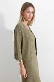 Knitted viscose cardigan