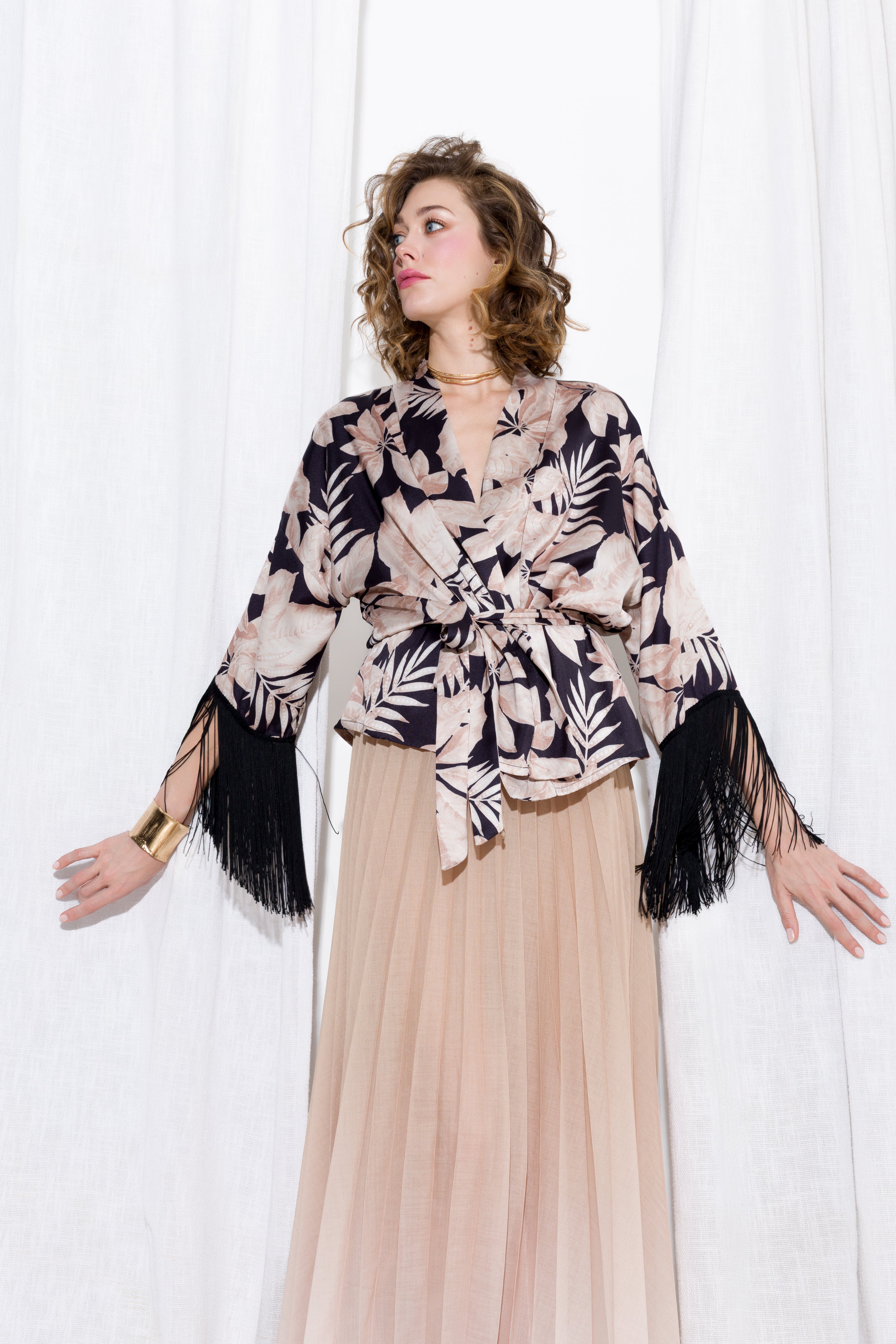 Kimono con frangia