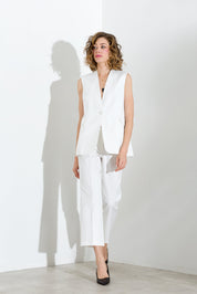 Straight leg cotton trousers