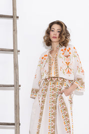 Printed cotton voile tunic