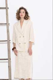 Viscose linen blazer