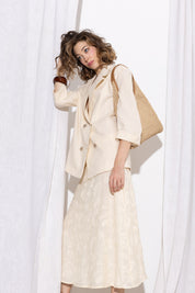 Viscose linen blazer