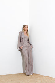 Pinstriped blazer in viscose linen