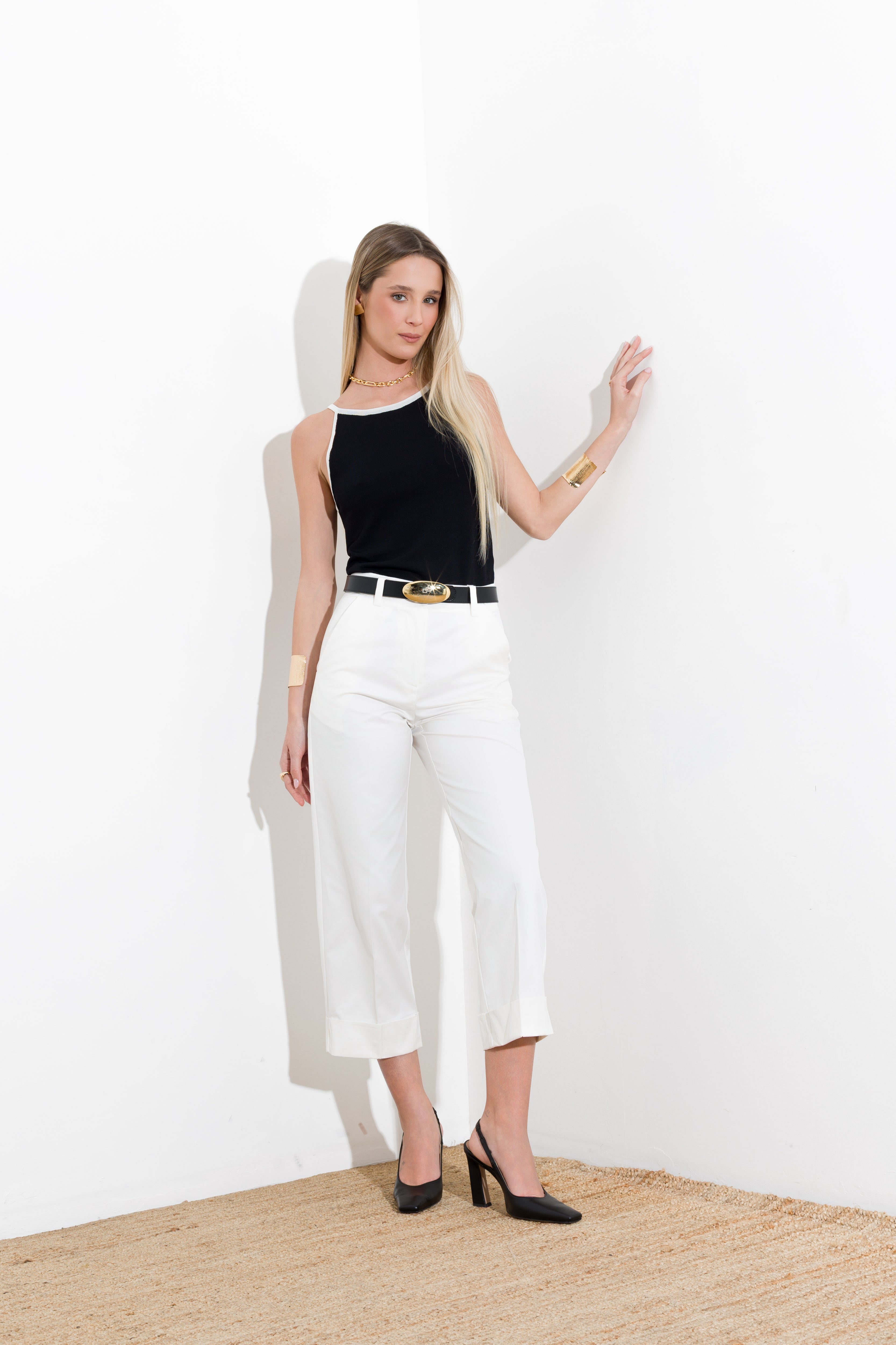 Pantalone in canvas di cotone