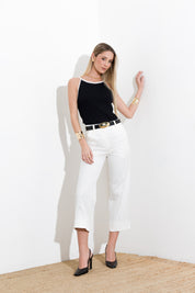 Pantalone in canvas di cotone