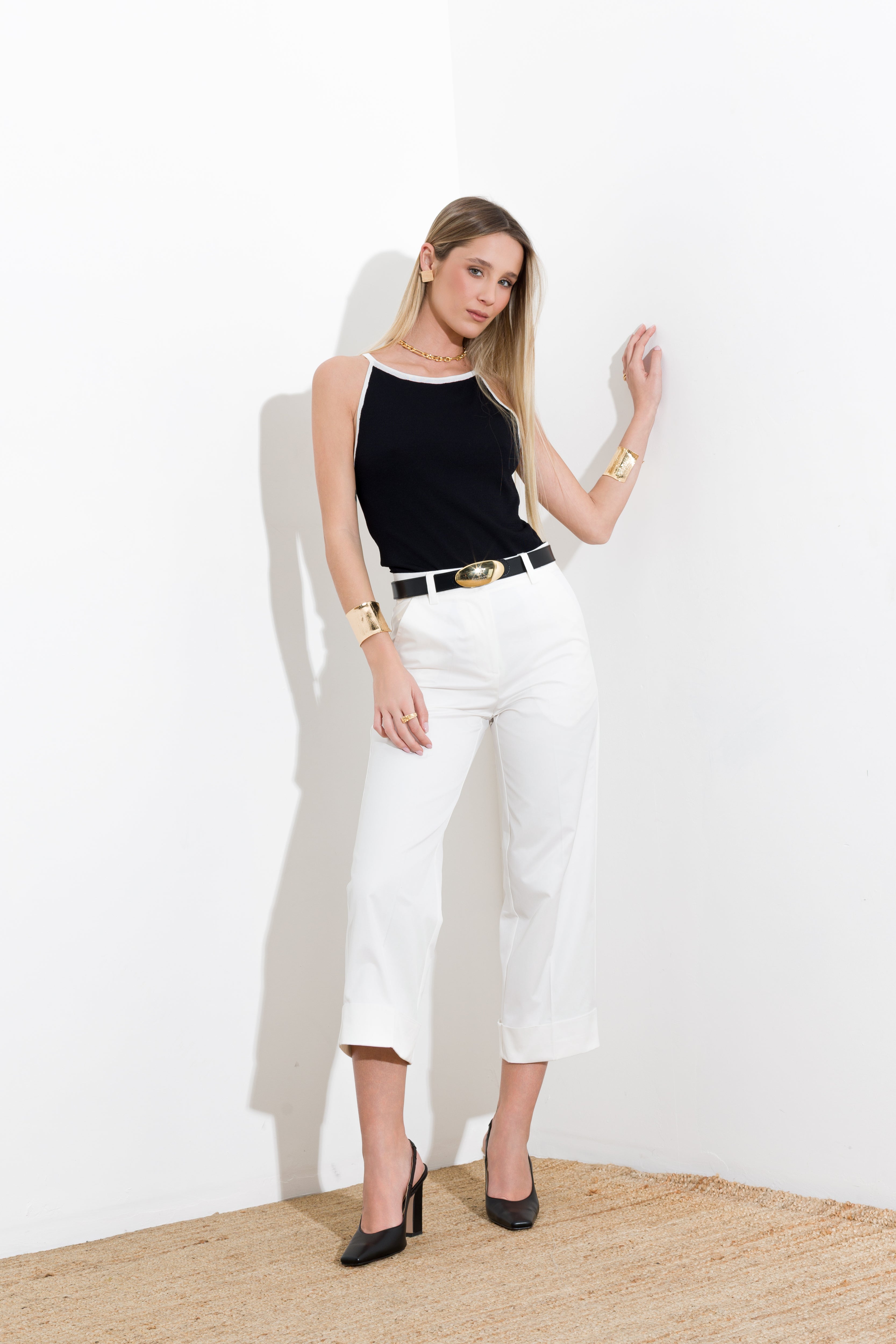 Pantalone in canvas di cotone