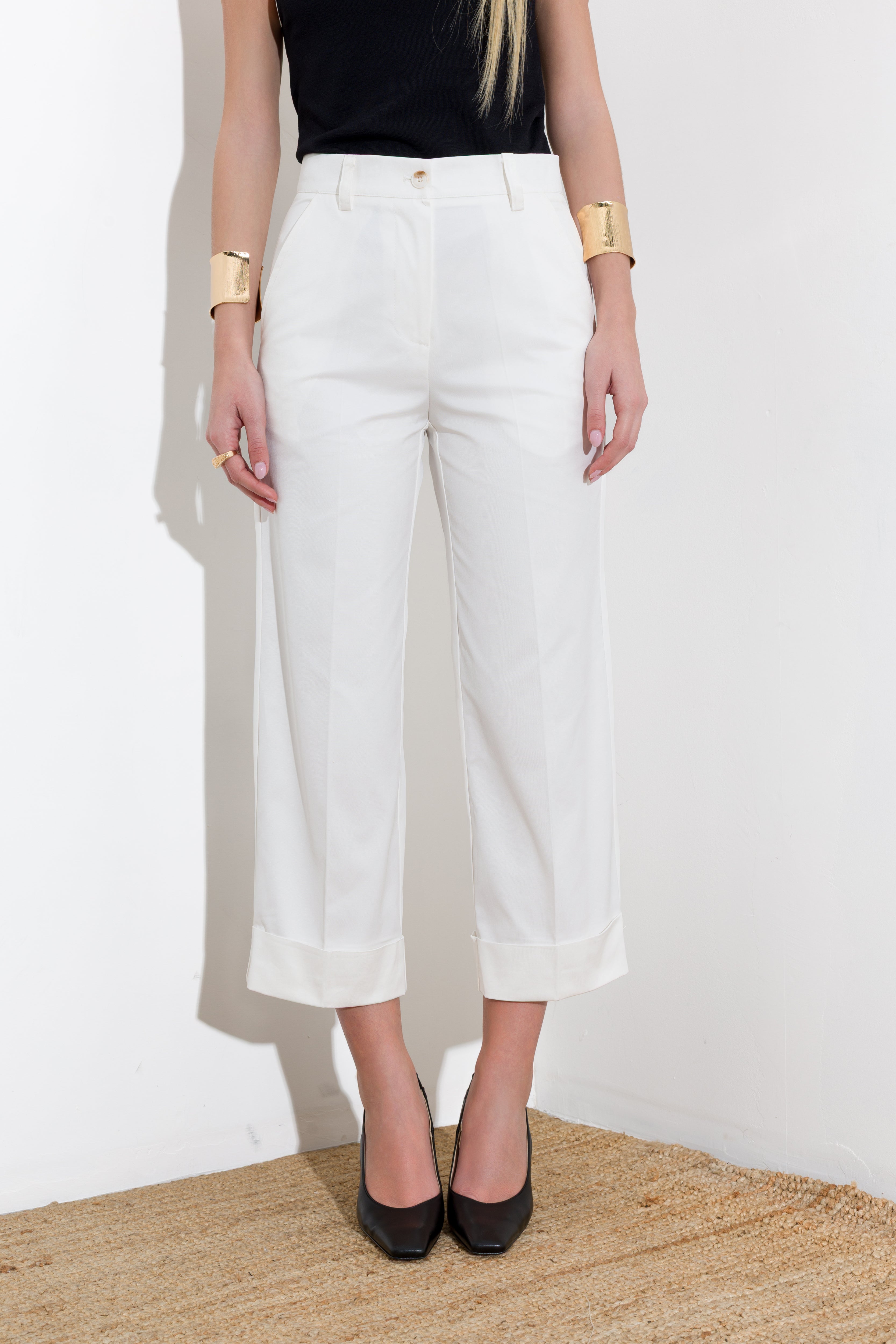 Pantalone in canvas di cotone