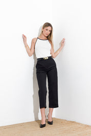 Pantalone in canvas di cotone