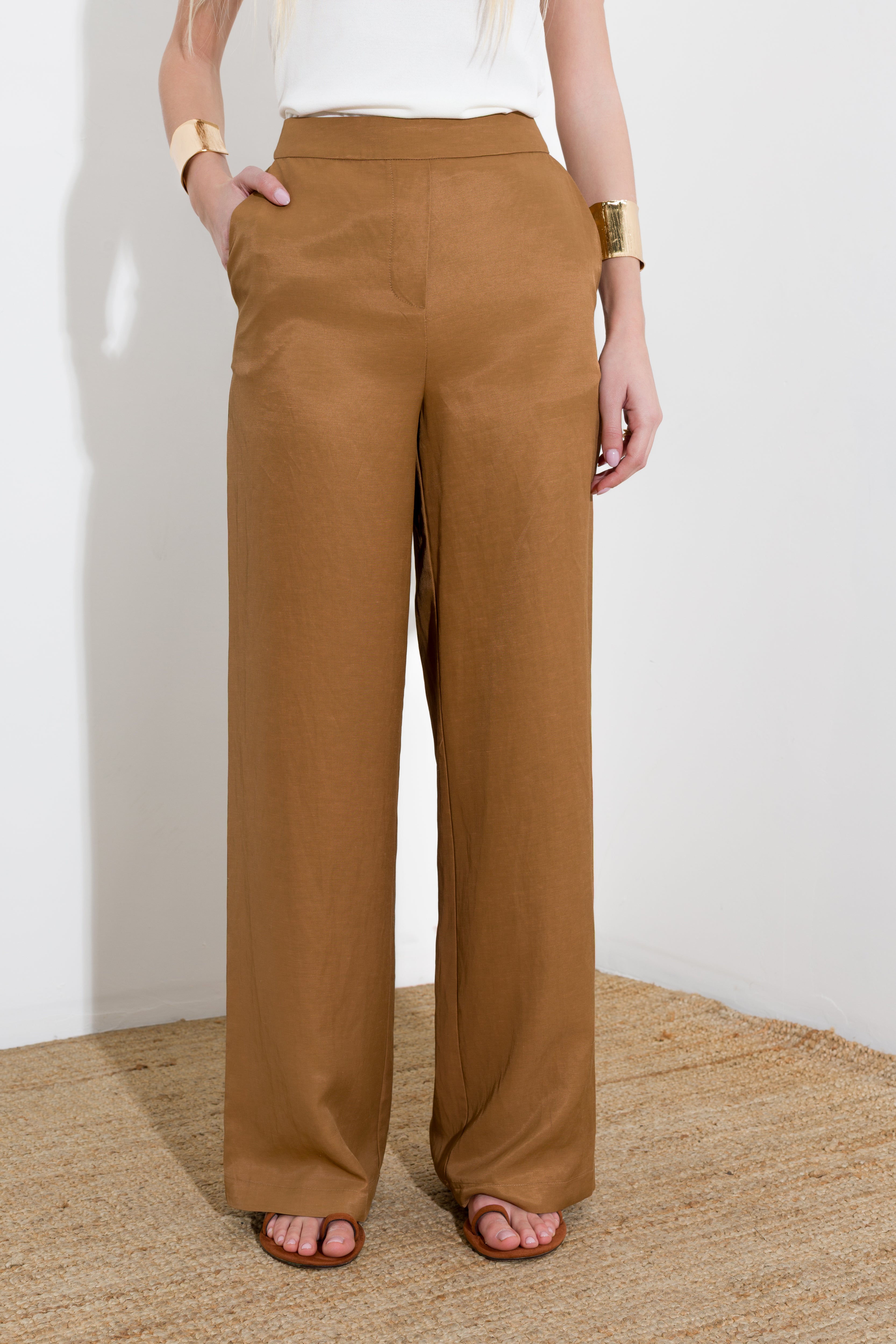 Pantalone in lino viscosa - Compagnia Italiana