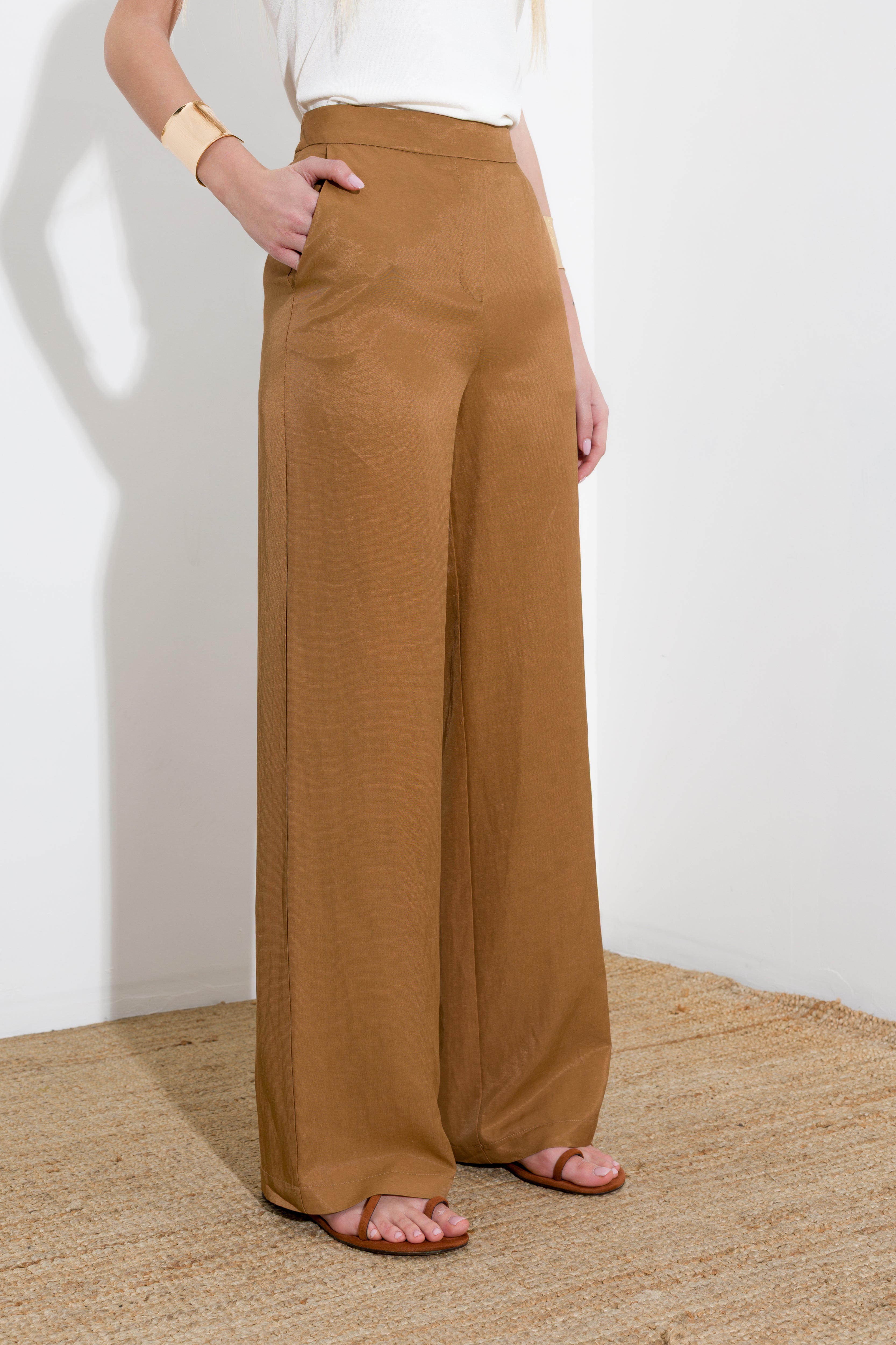 Pantalone in lino viscosa - Compagnia Italiana