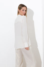 Giacca in lino placcato