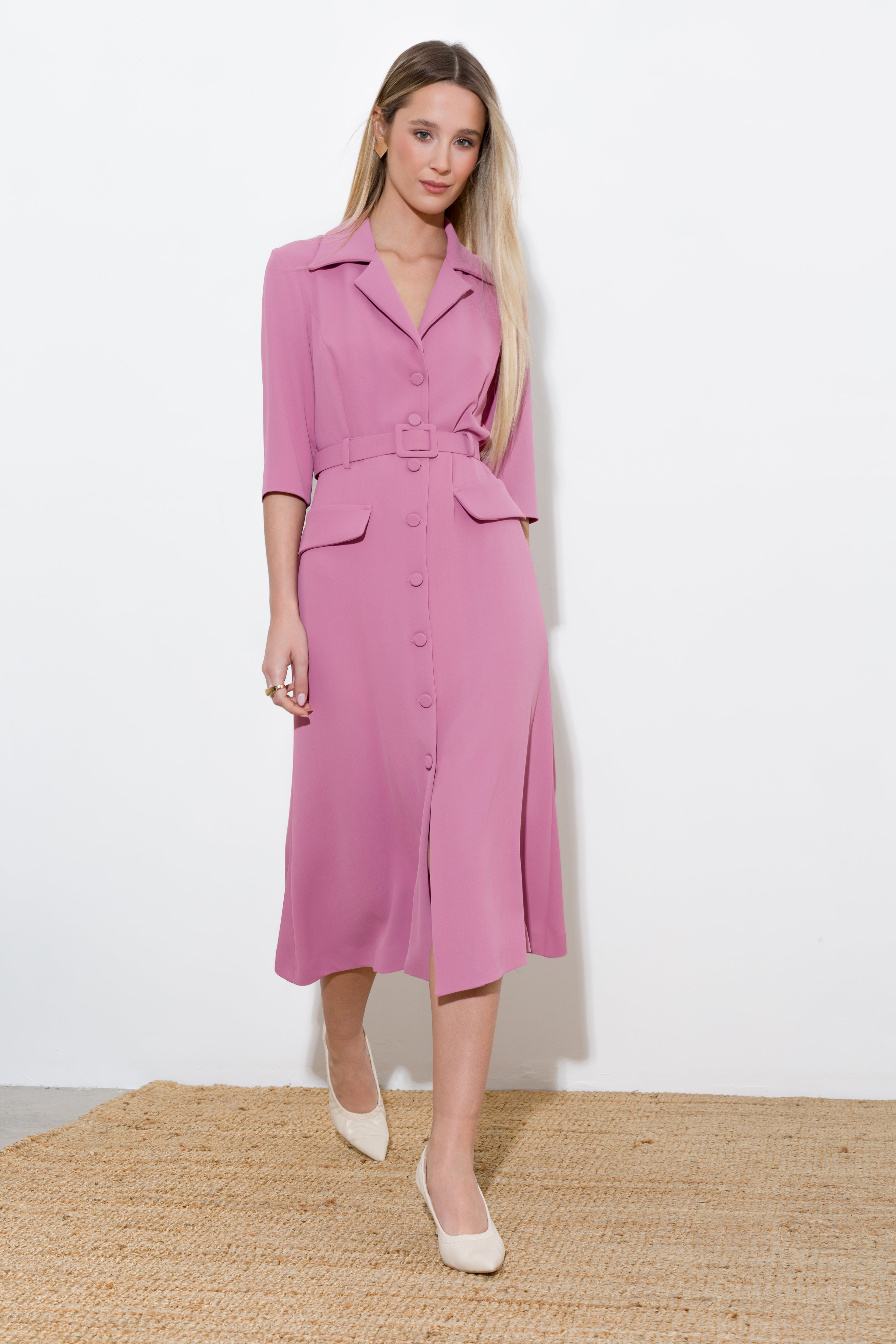 Abito midi in fluido diagonale - Compagnia Italiana