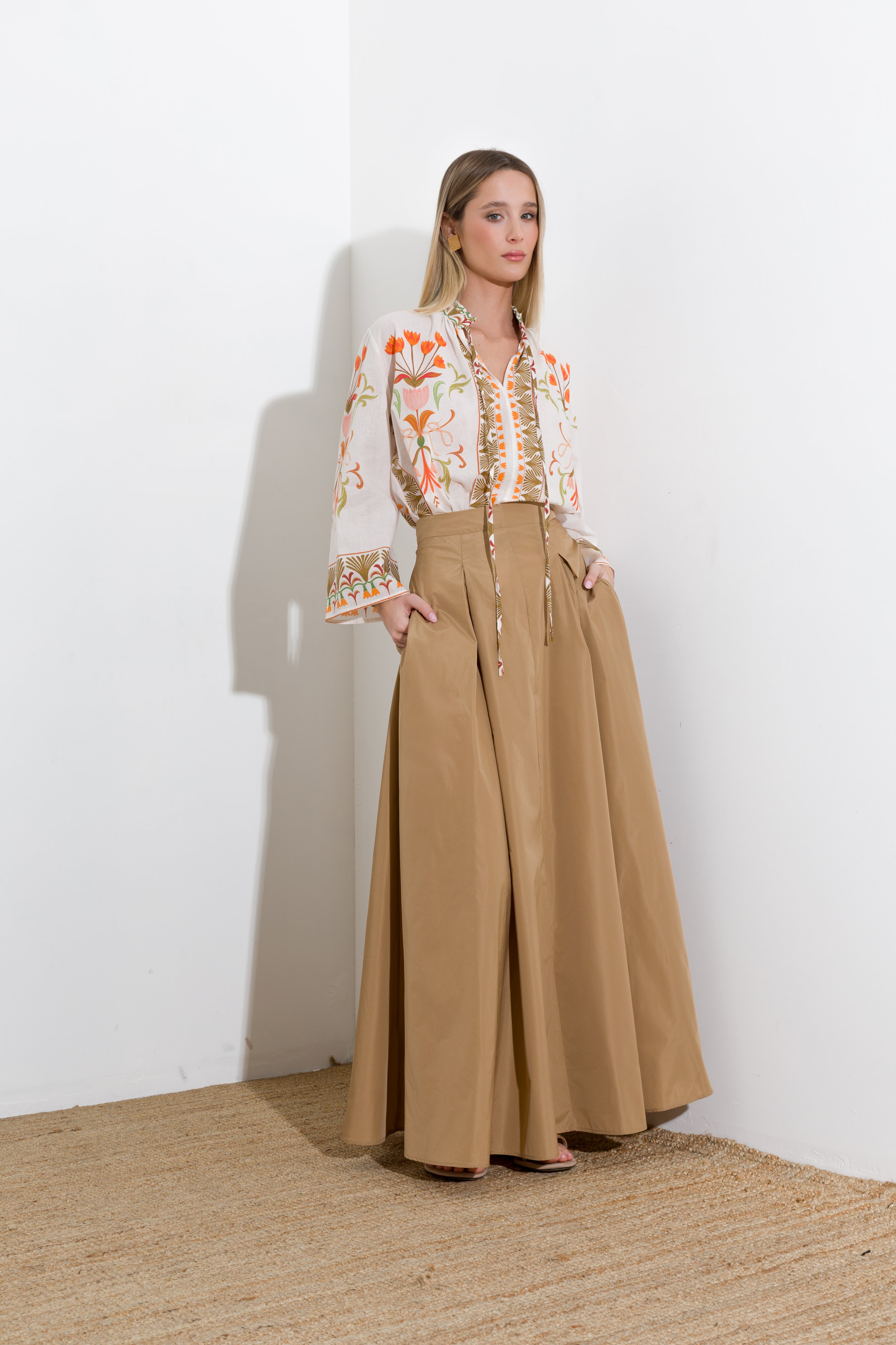 Gonna lunga in taffetta di nylon leggero - Compagnia Italiana