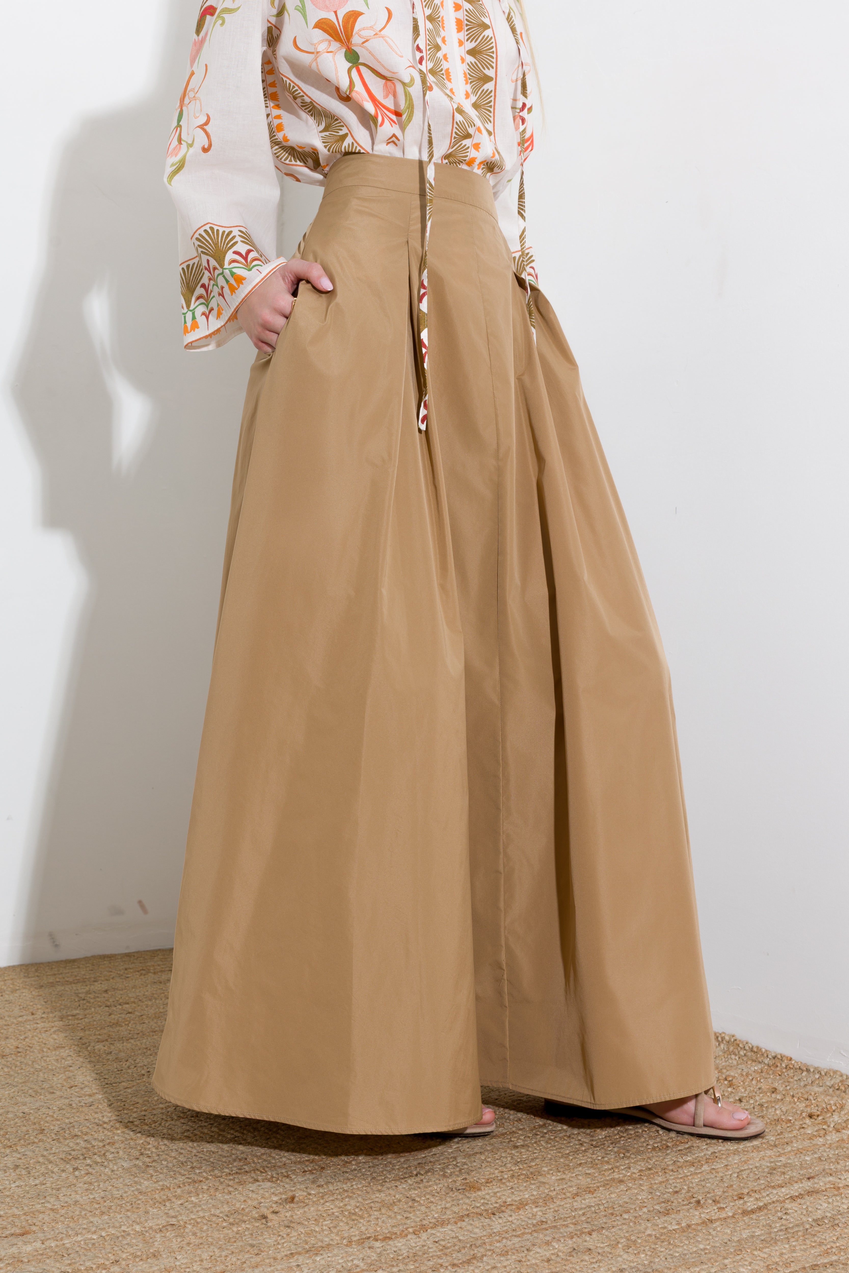 Gonna lunga in taffetta di nylon leggero - Compagnia Italiana