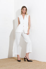 Pantalone in cotone gamba dritta