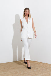 Pantalone in cotone gamba dritta