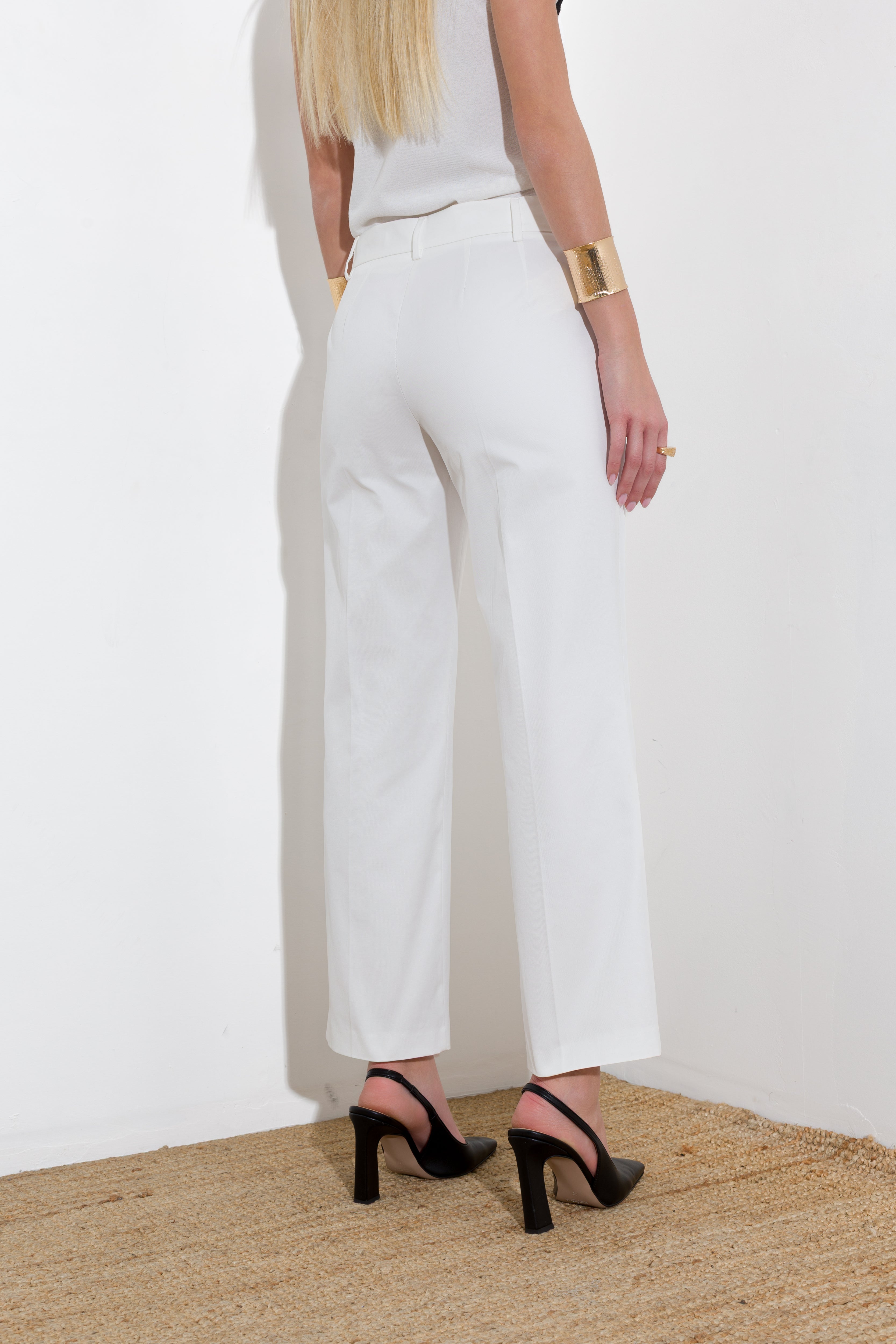 Pantalone in cotone gamba dritta