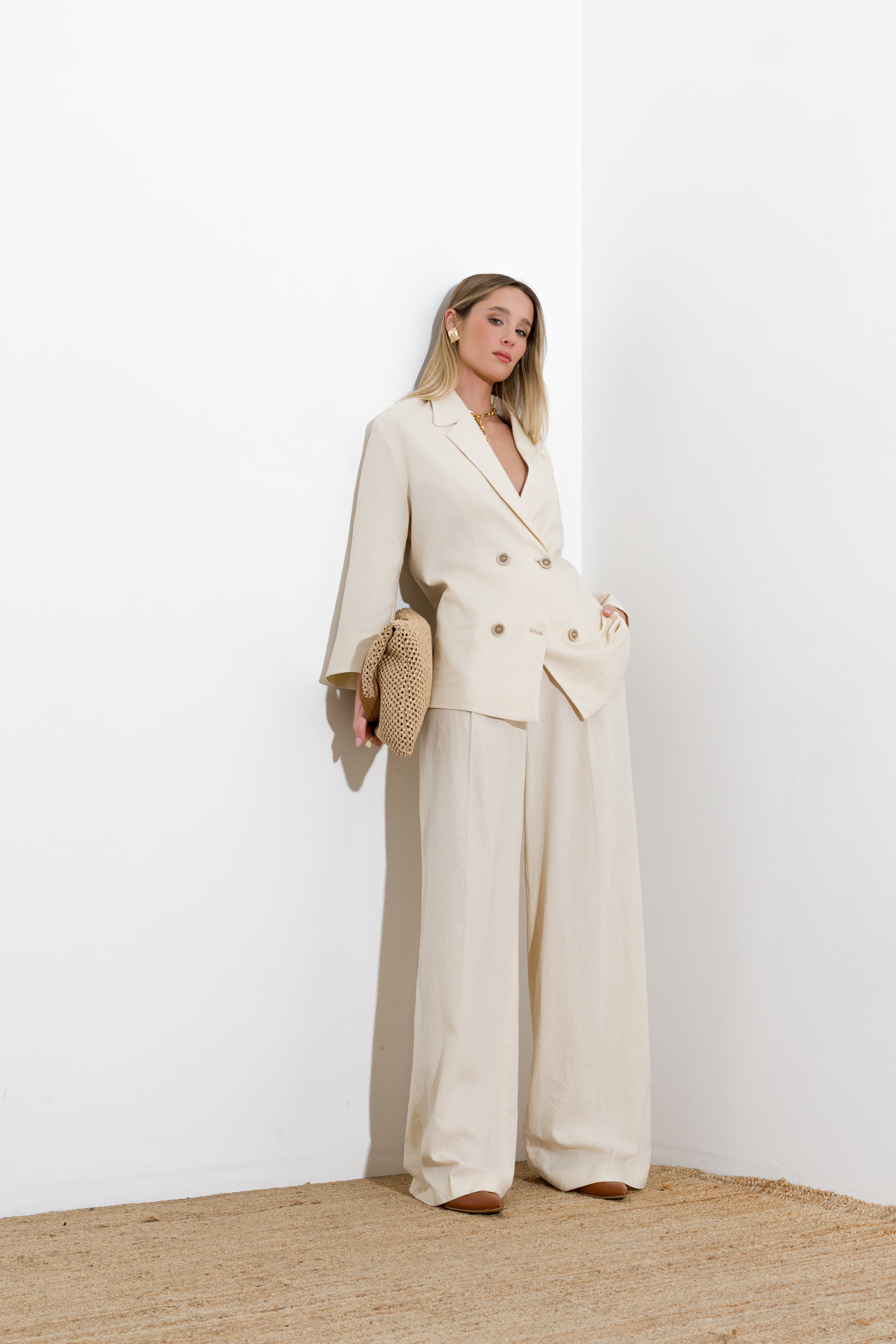 Pantalone in lino viscosa - Compagnia Italiana