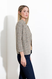 Giacca in jersey effetto stuoia