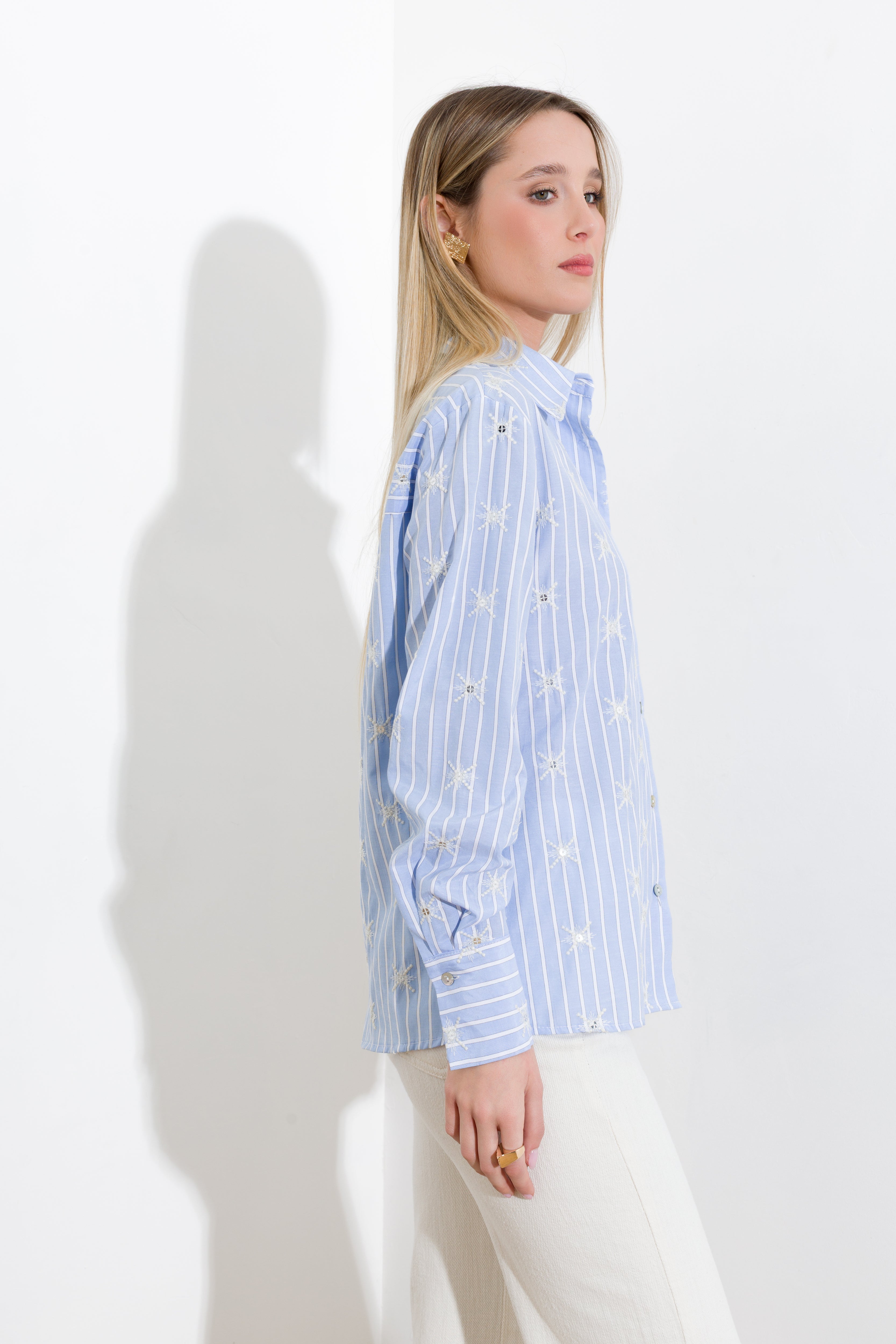 Camicia a righe ricamata - Compagnia Italiana